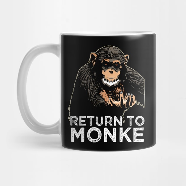 Reject Humanity Return to Monke Evolution Funny Chimp Meme by alltheprints